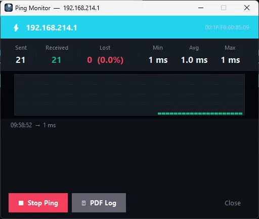 CNYT LAN Scanner – Ping-Monitor